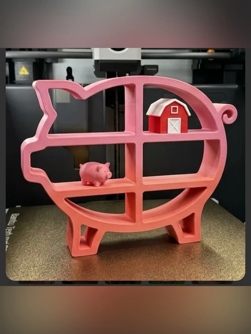 Pig-Shaped Shelf miniature display table shelf or wall display!